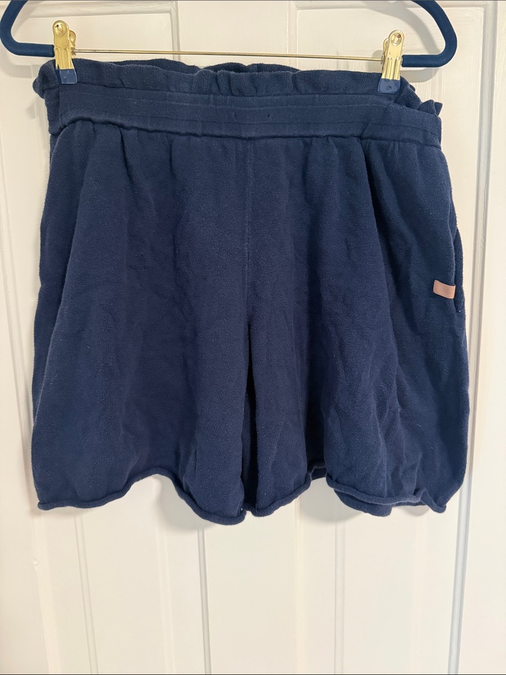 lunya Navy Fleece Lounge Shorts